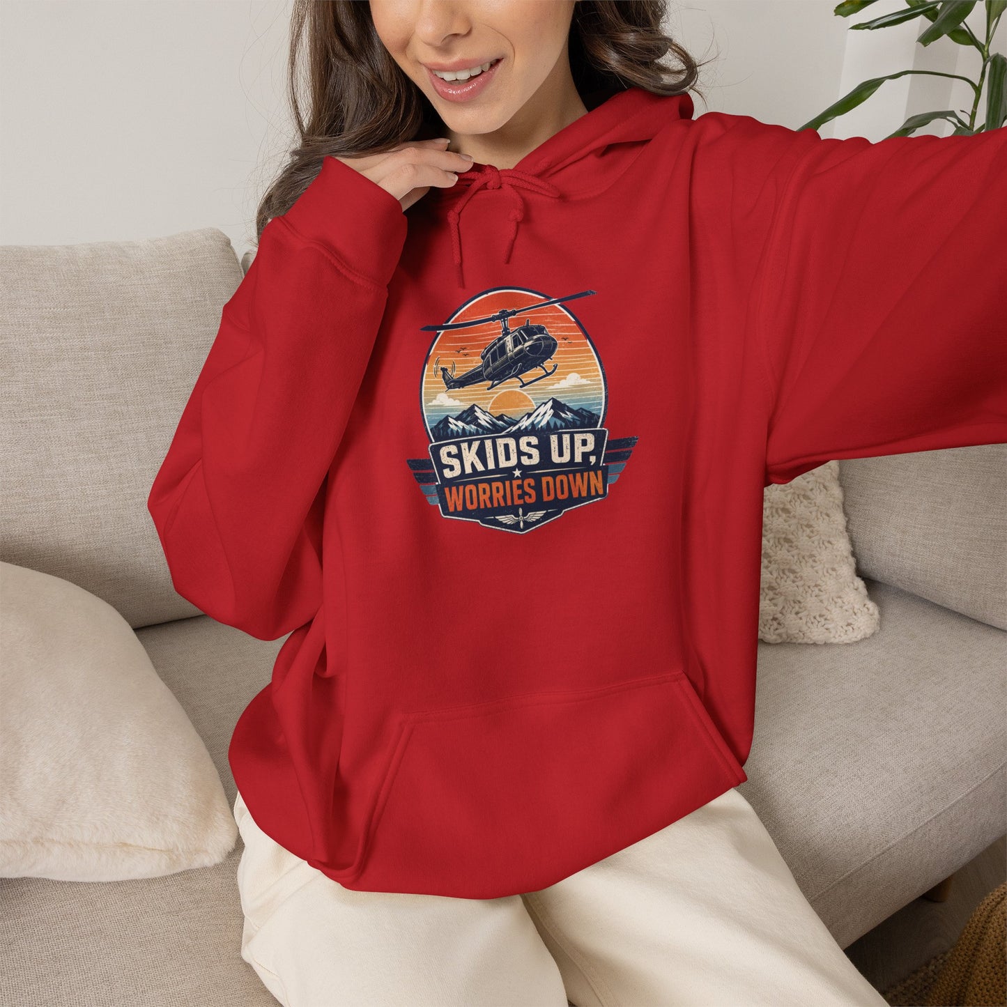 Skis Up Worries Down Hoodie HEMS Hoodie