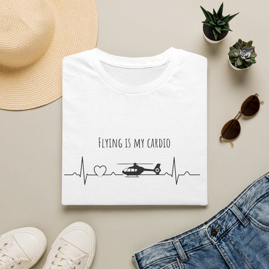 Flying Is My Cardio Helicopter T-Shirt — Pilot & Aviation Lover Tee