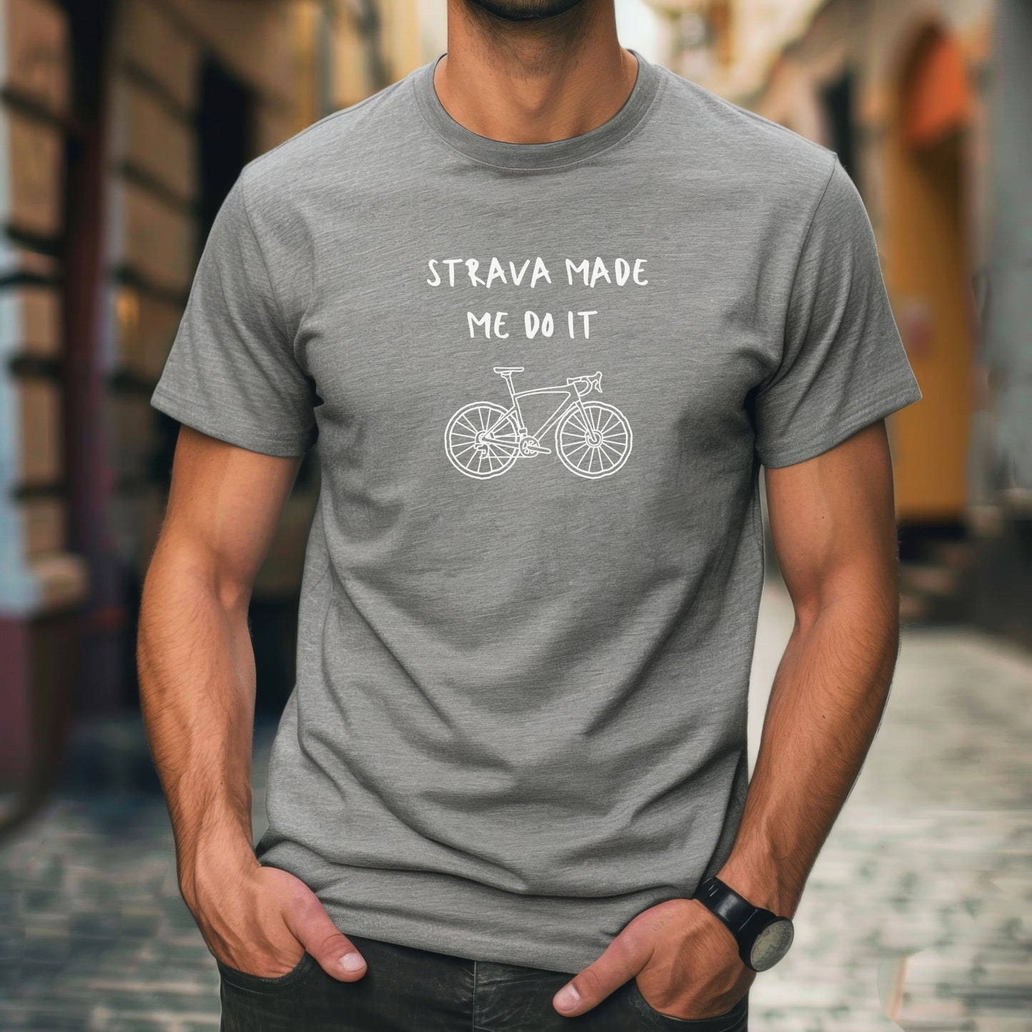 Strava Made Me Do It TShirt, Cycling shirt, biking tshirt, fitness shirt, unisex fitness wear, workout wear, humor cycling shirt, mens humor