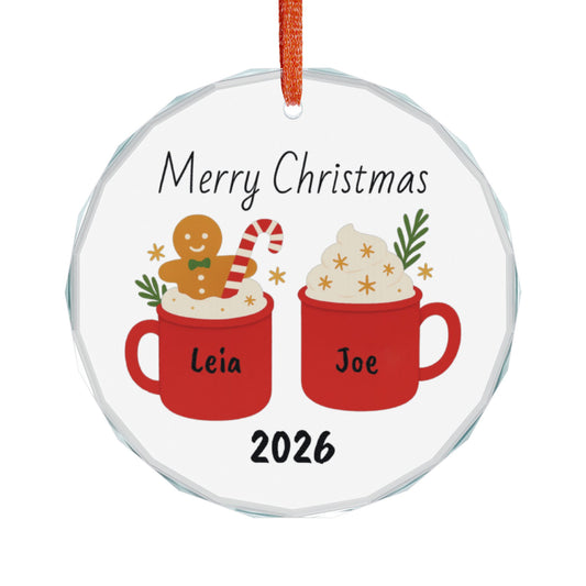 Hot cocoa named Christmas ornament