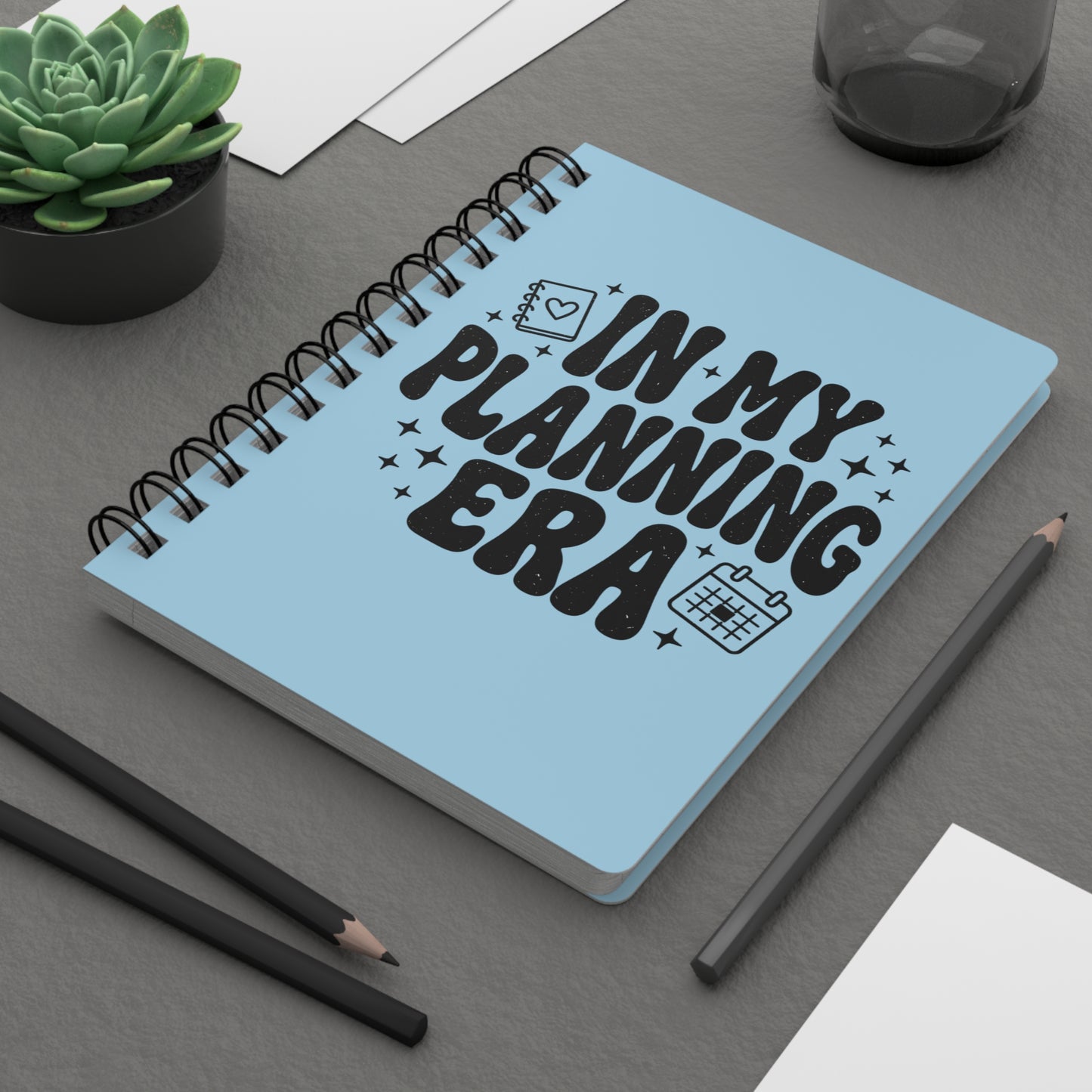 Spiral Notebook — “In My Planning Era” Cute Blue Planner Journal