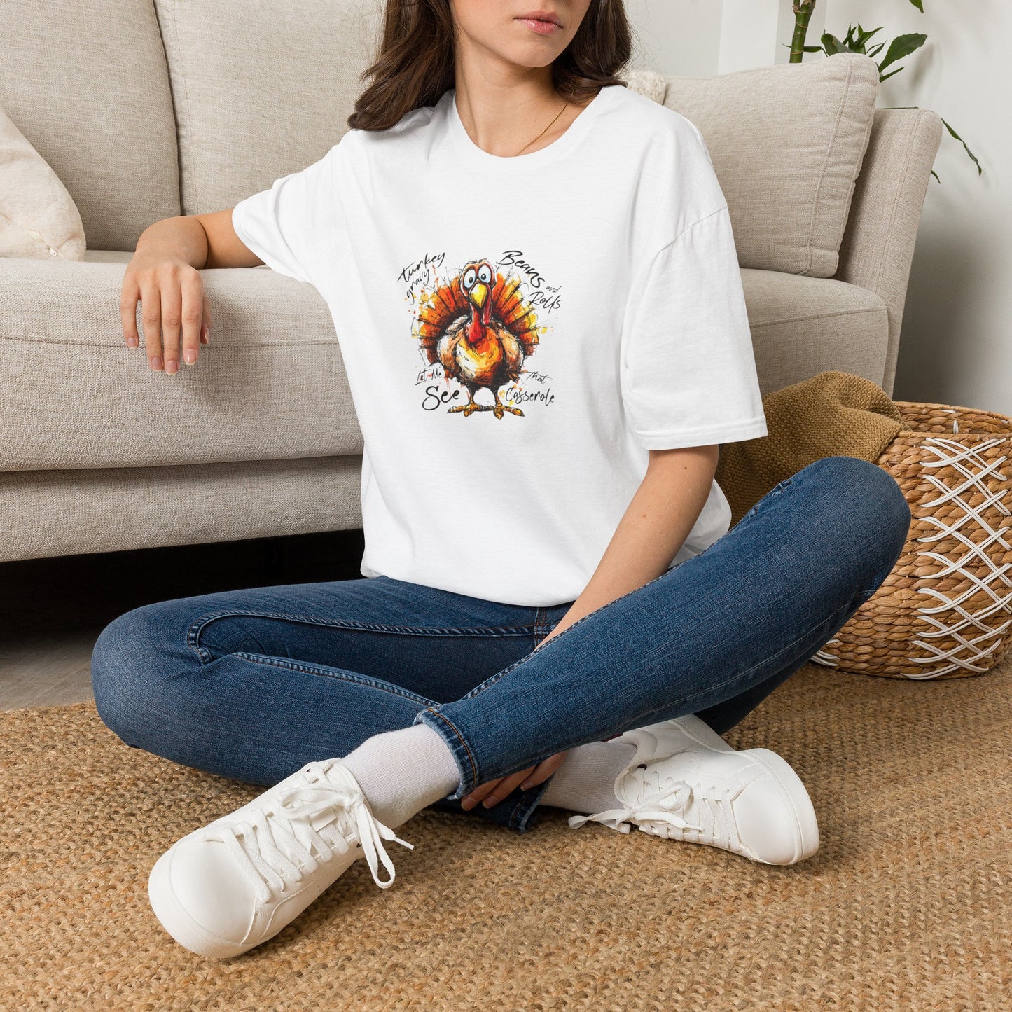 Thankful Turkey T-Shirt — Funny Watercolor Thanksgiving Tee