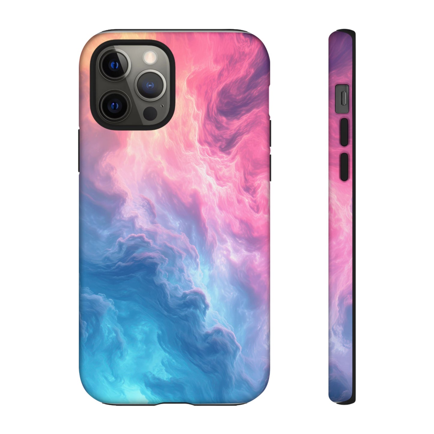 Pink Blue Nebula Phone Case, Tough Phone Case, clouds, pretty cloud case, girly phone case, iphone case, samsung phone case, sky view