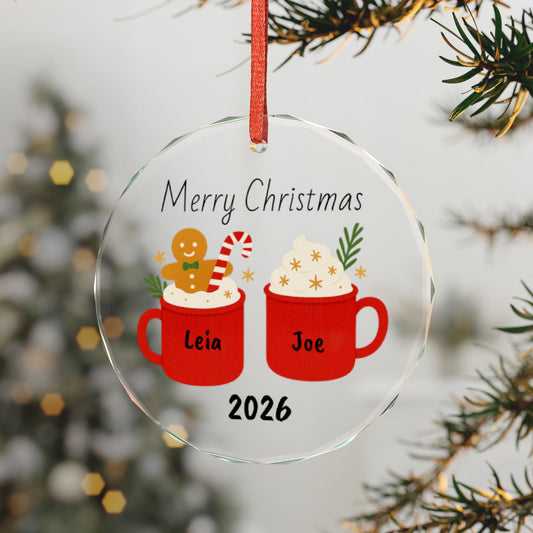 Hot cocoa named Christmas ornament