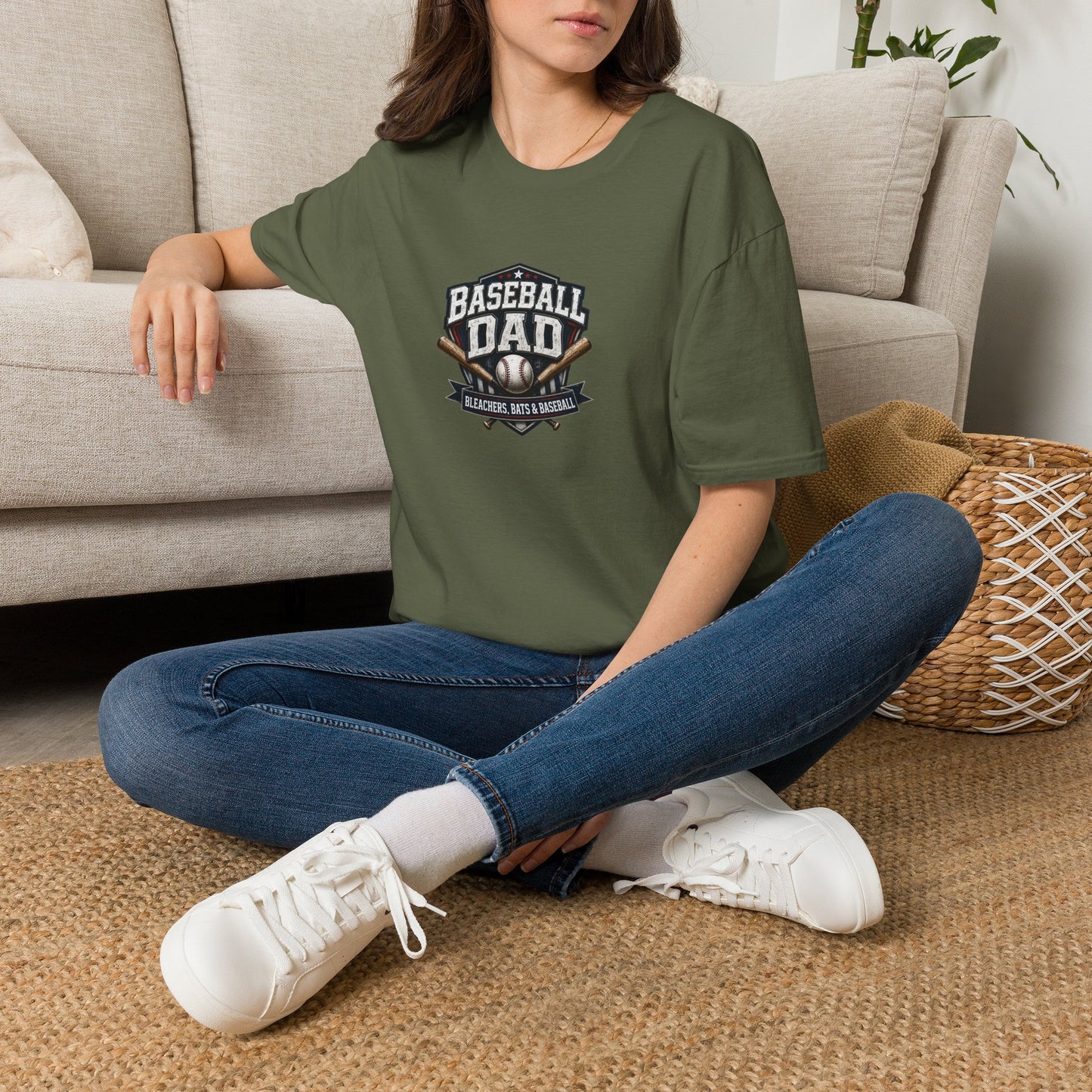 Baseball Dad T-Shirt — Stands, Bats & Baseball Design