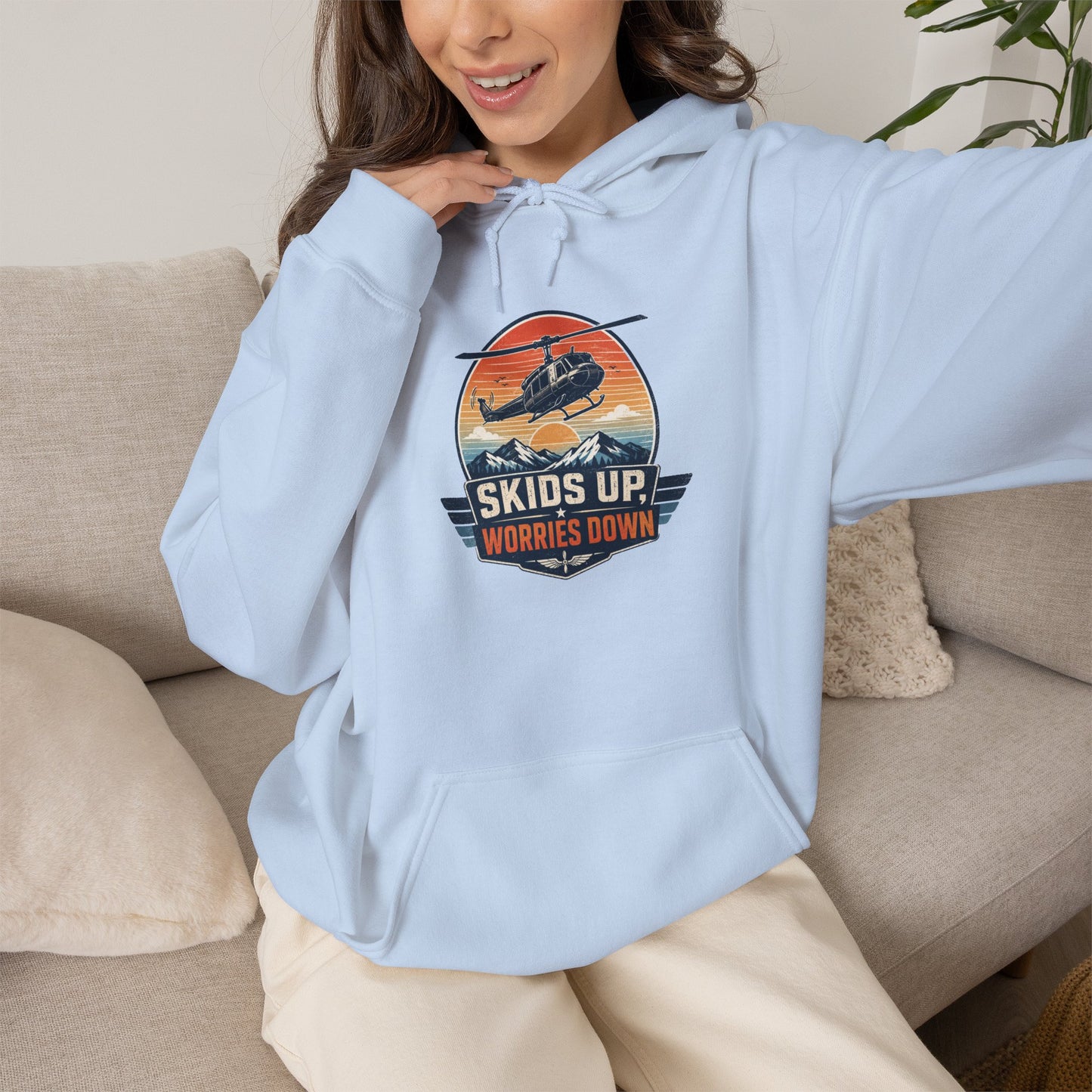 Skis Up Worries Down Hoodie HEMS Hoodie
