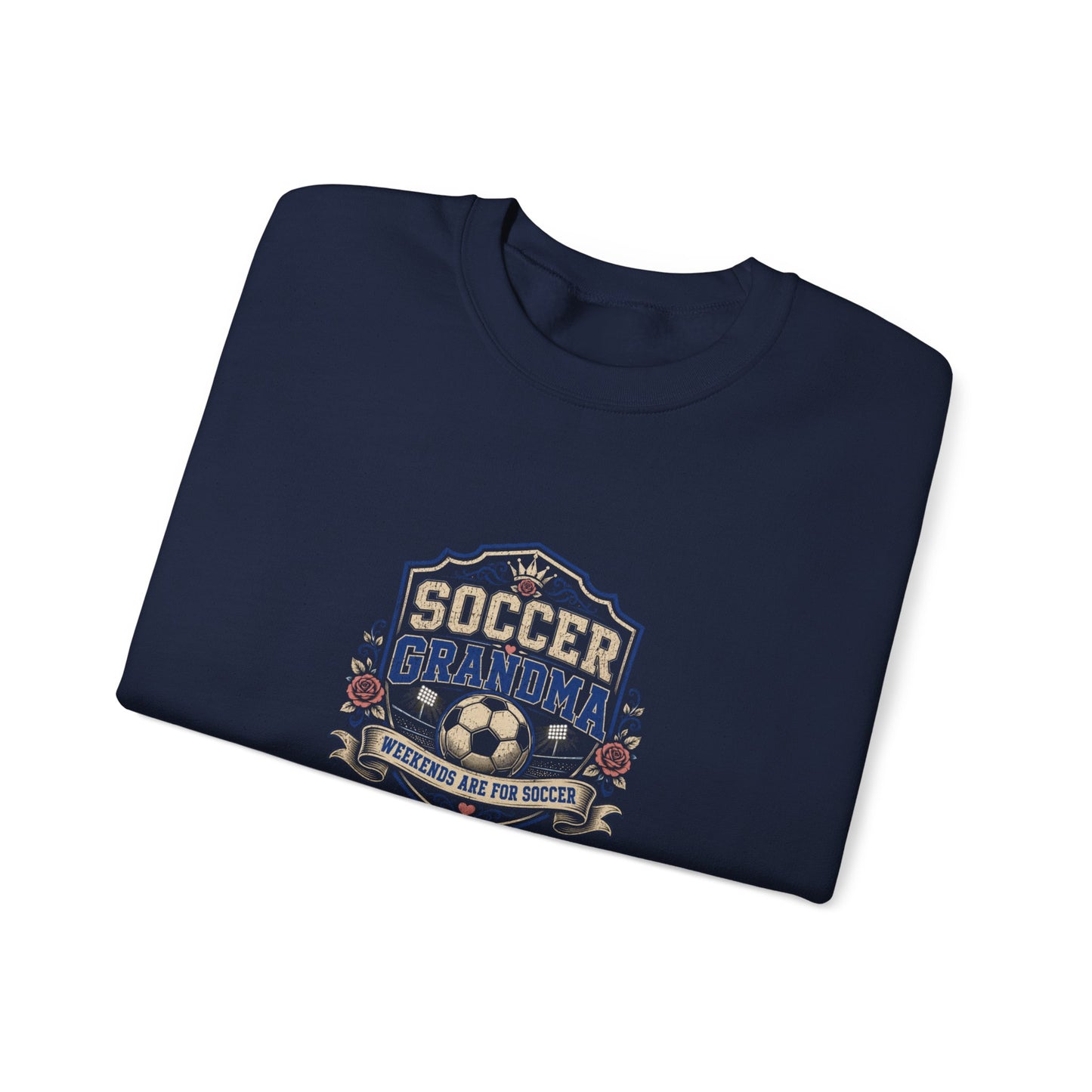 Soccer Grandma Crewneck Sweatshirt – Soccer Mom/Grandma Badge Design