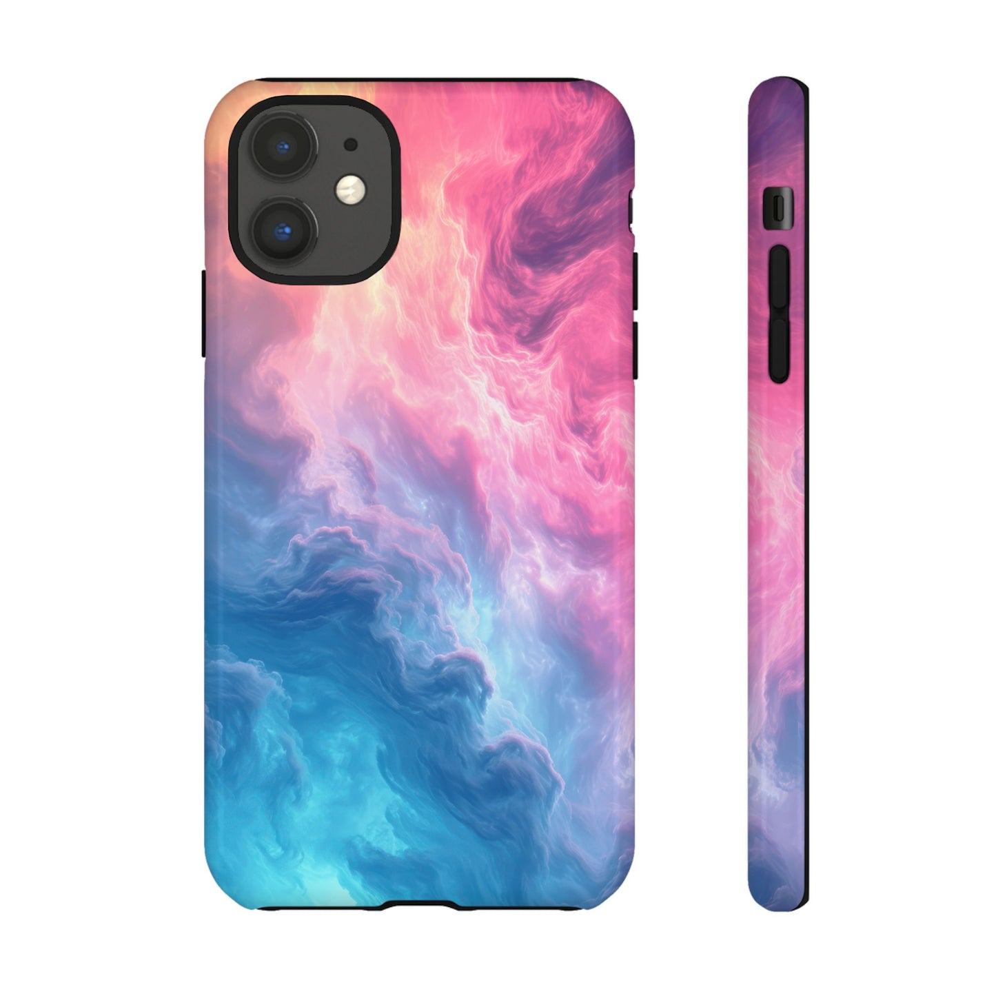 Pink Blue Nebula Phone Case, Tough Phone Case, clouds, pretty cloud case, girly phone case, iphone case, samsung phone case, sky view