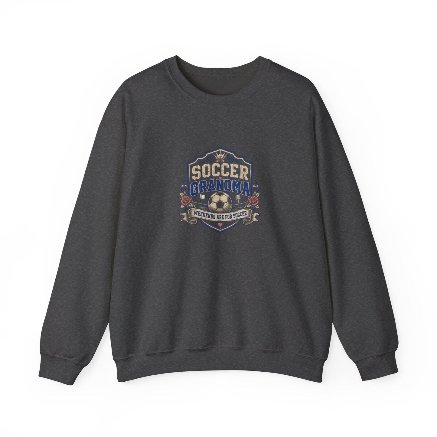Soccer Grandma Crewneck Sweatshirt – Soccer Mom/Grandma Badge Design