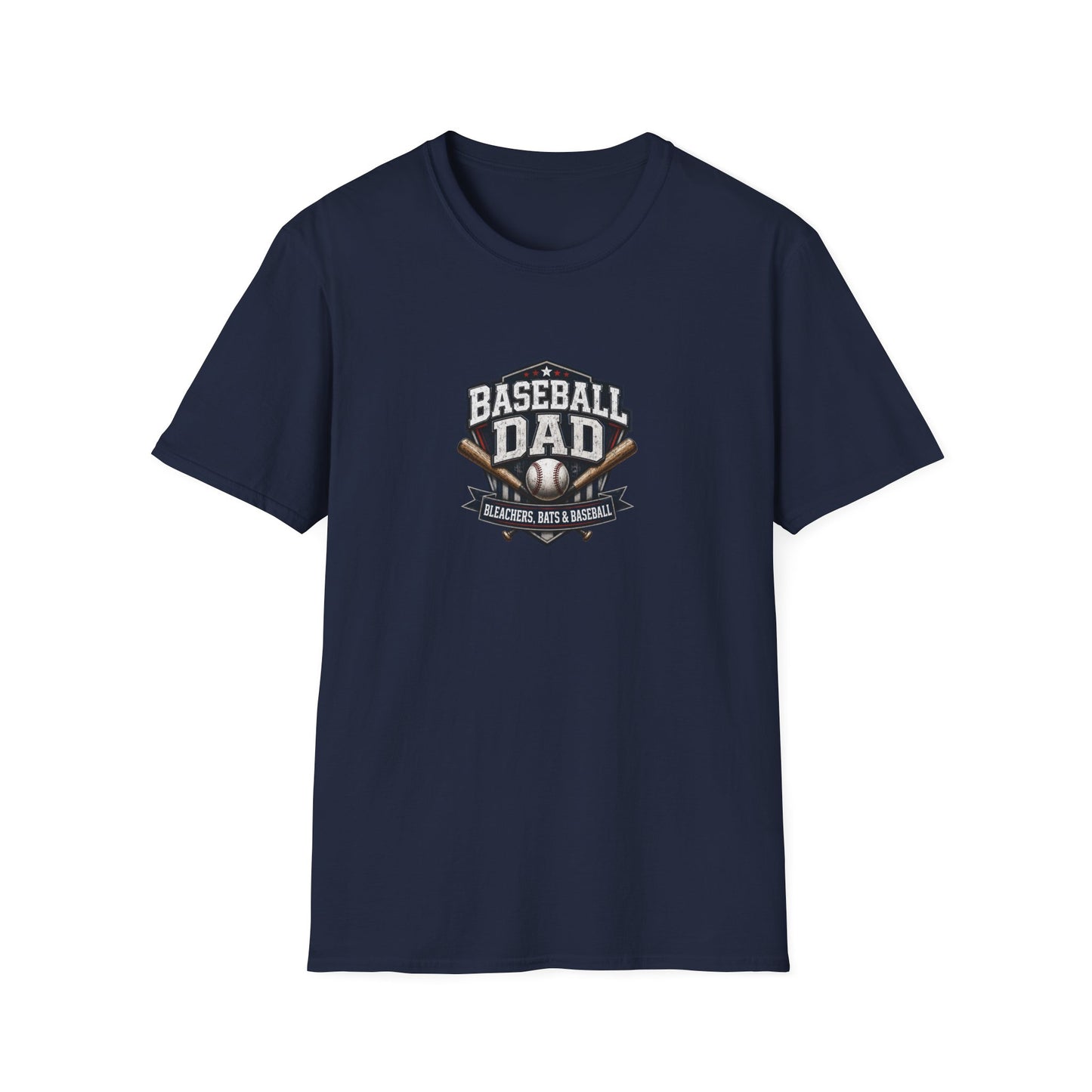 Baseball Dad T-Shirt — Stands, Bats & Baseball Design