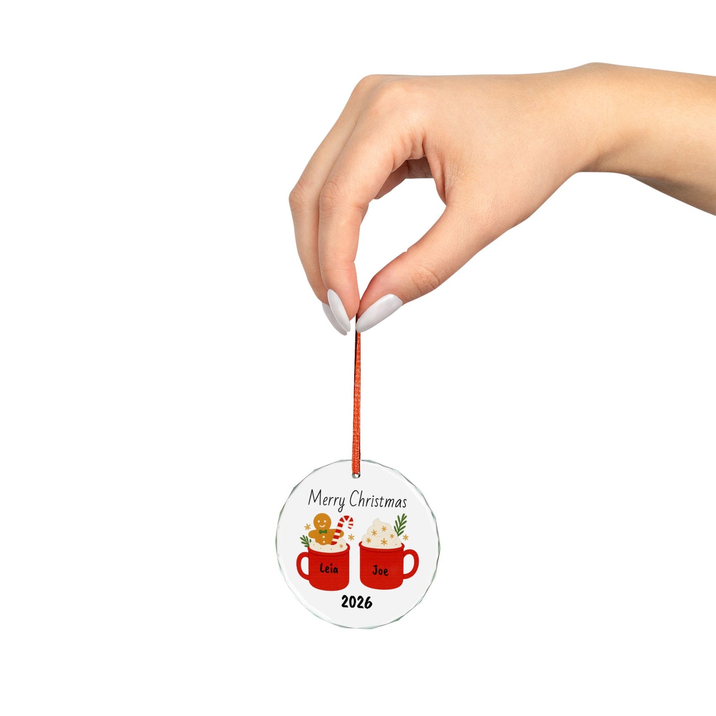 Hot cocoa named Christmas ornament