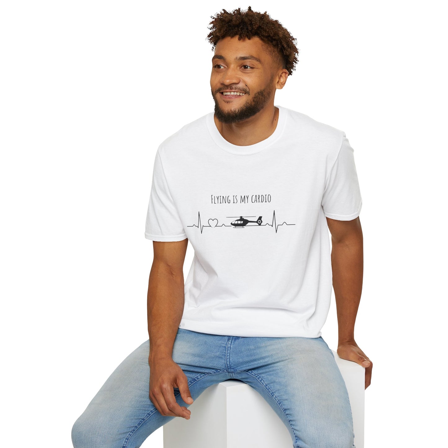 Flying Is My Cardio Helicopter T-Shirt — Pilot & Aviation Lover Tee