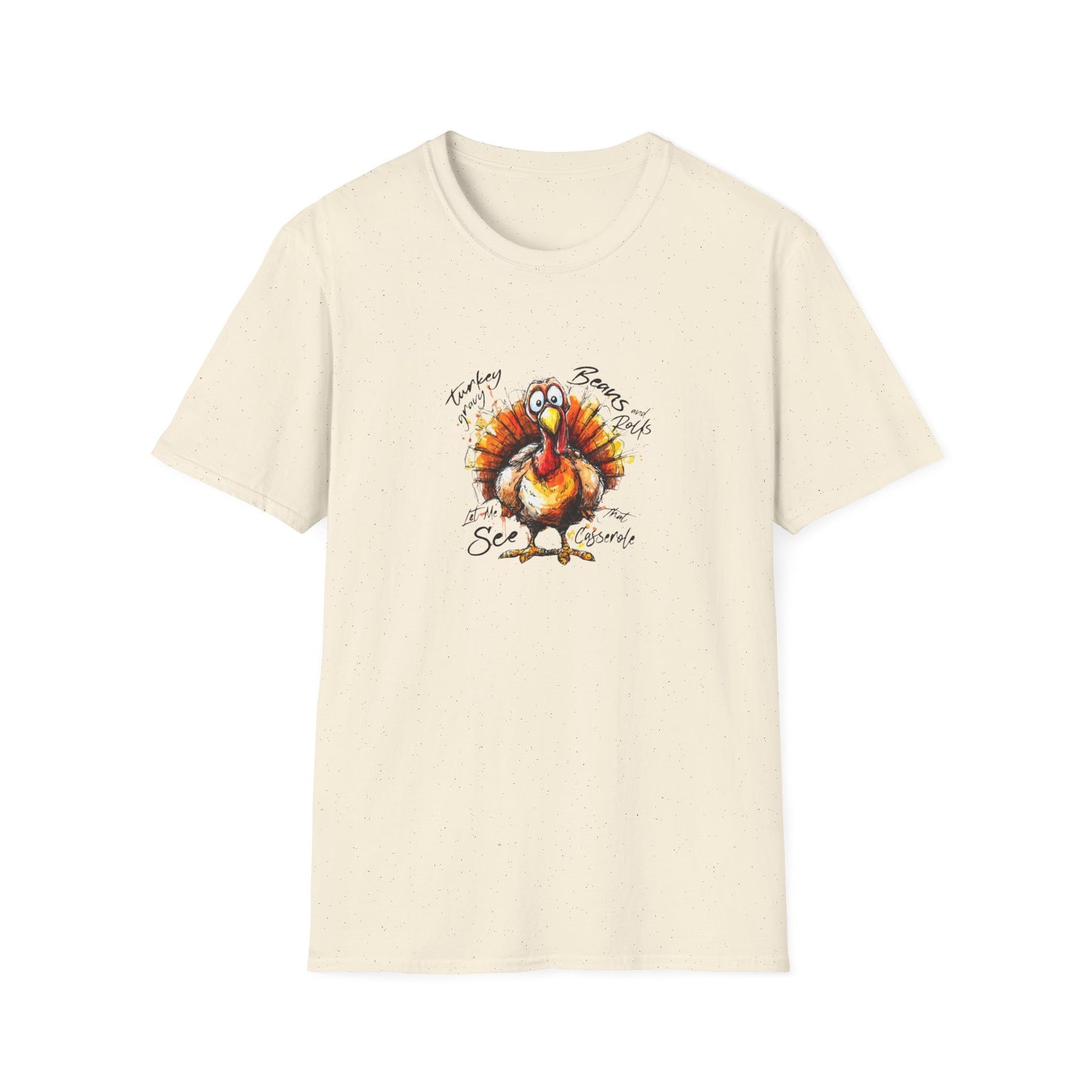Thankful Turkey T-Shirt — Funny Watercolor Thanksgiving Tee