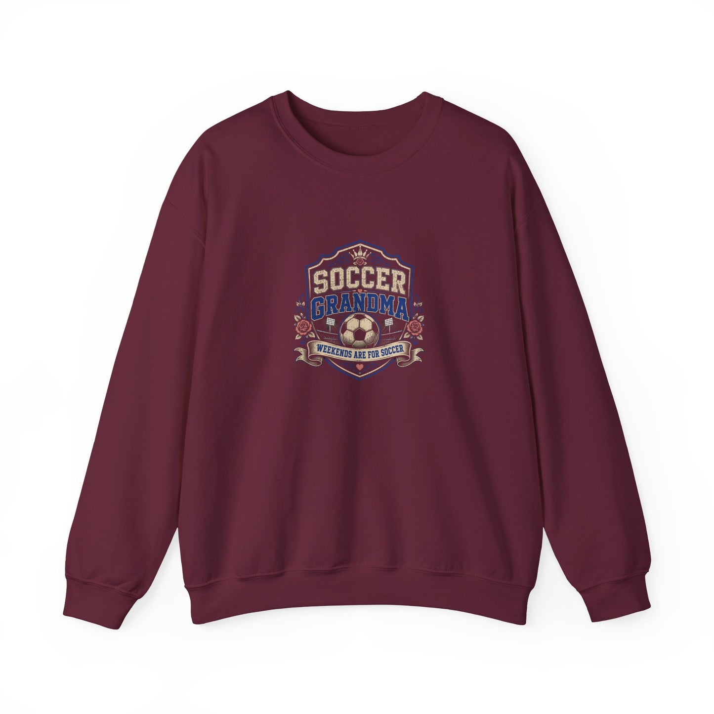 Soccer Grandma Crewneck Sweatshirt – Soccer Mom/Grandma Badge Design