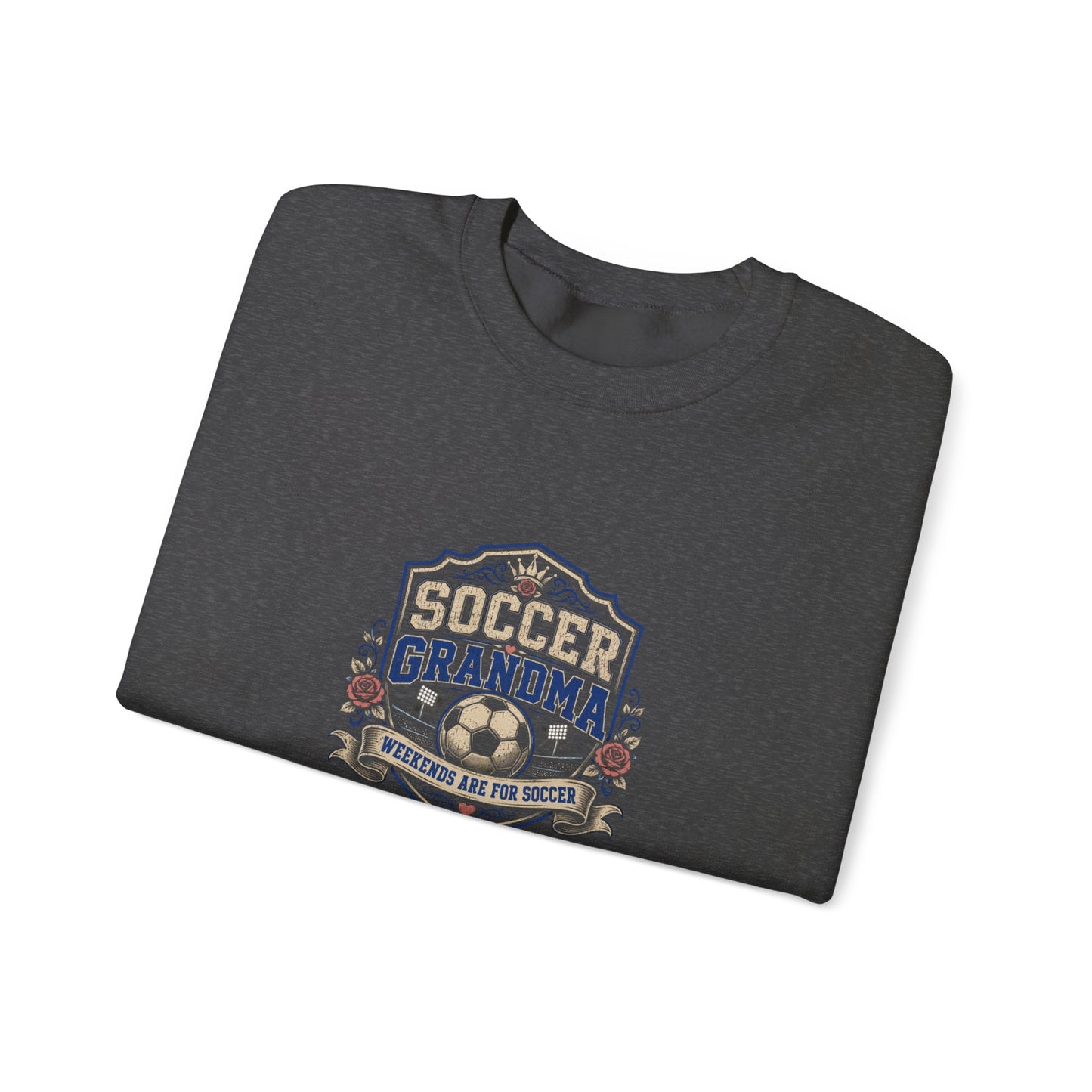 Soccer Grandma Crewneck Sweatshirt – Soccer Mom/Grandma Badge Design