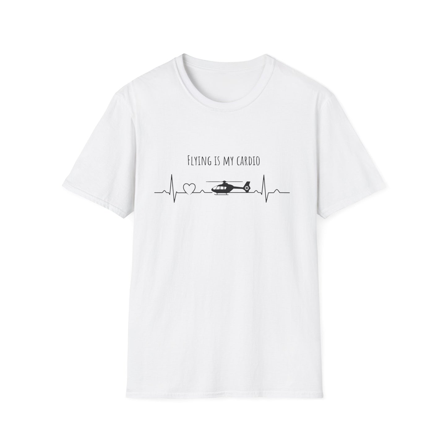 Flying Is My Cardio Helicopter T-Shirt — Pilot & Aviation Lover Tee