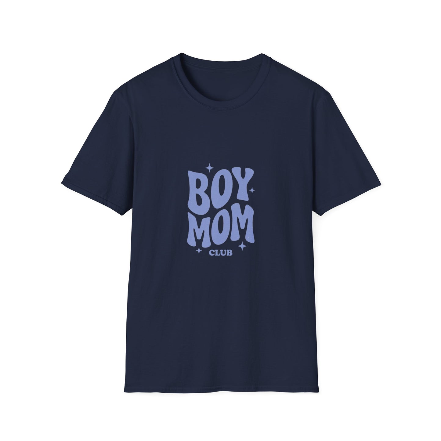 Boy Mom T-Shirt — Retro Lilac "Boy Mom Club" Tee