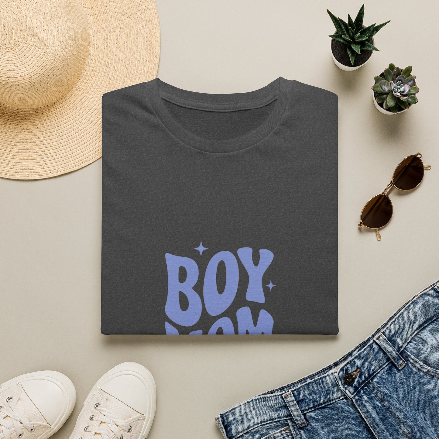 Boy Mom T-Shirt — Retro Lilac "Boy Mom Club" Tee