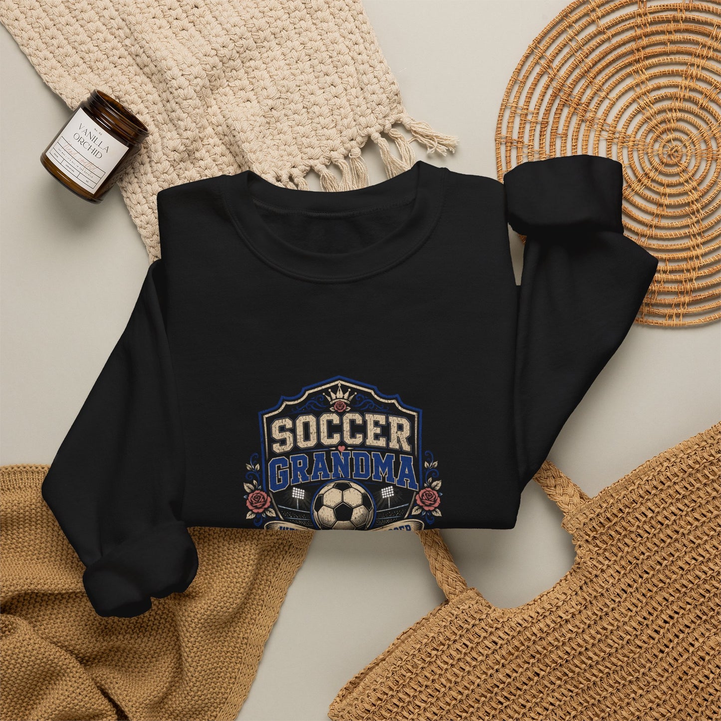 Soccer Grandma Crewneck Sweatshirt – Soccer Mom/Grandma Badge Design