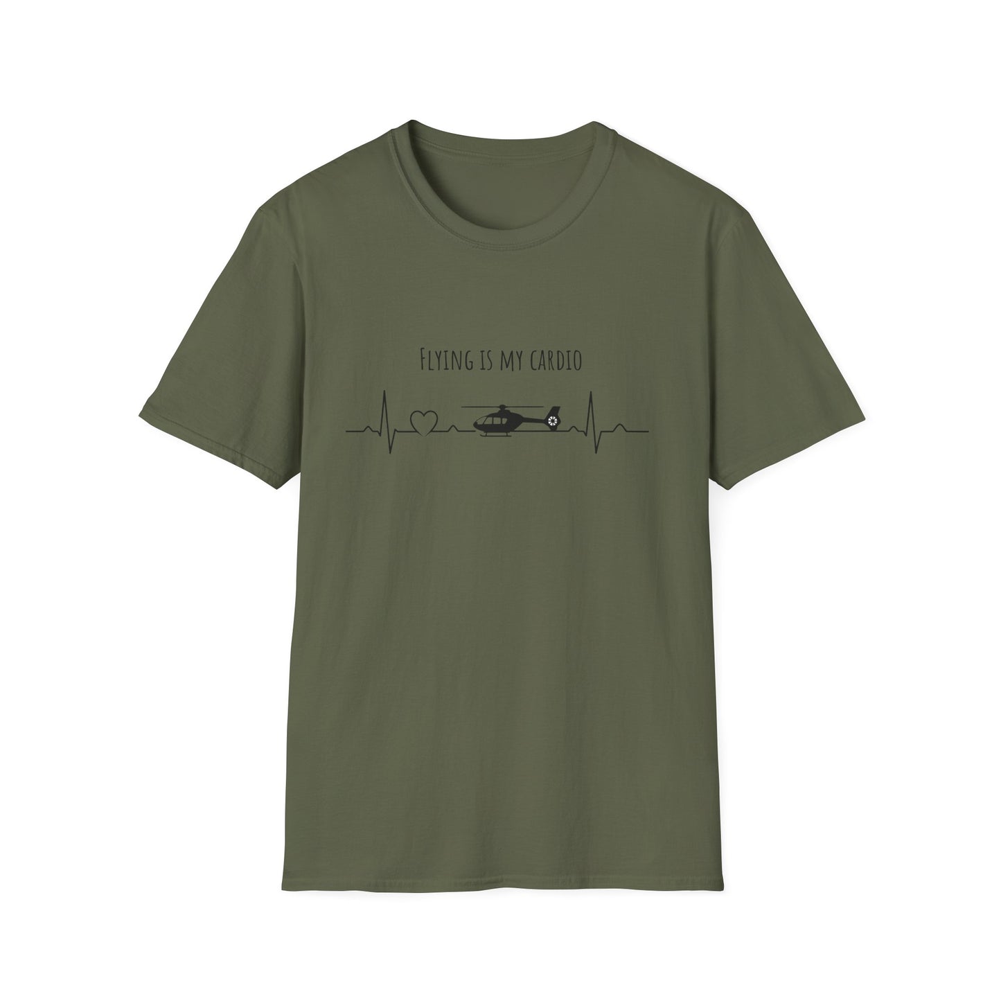 Flying Is My Cardio Helicopter T-Shirt — Pilot & Aviation Lover Tee