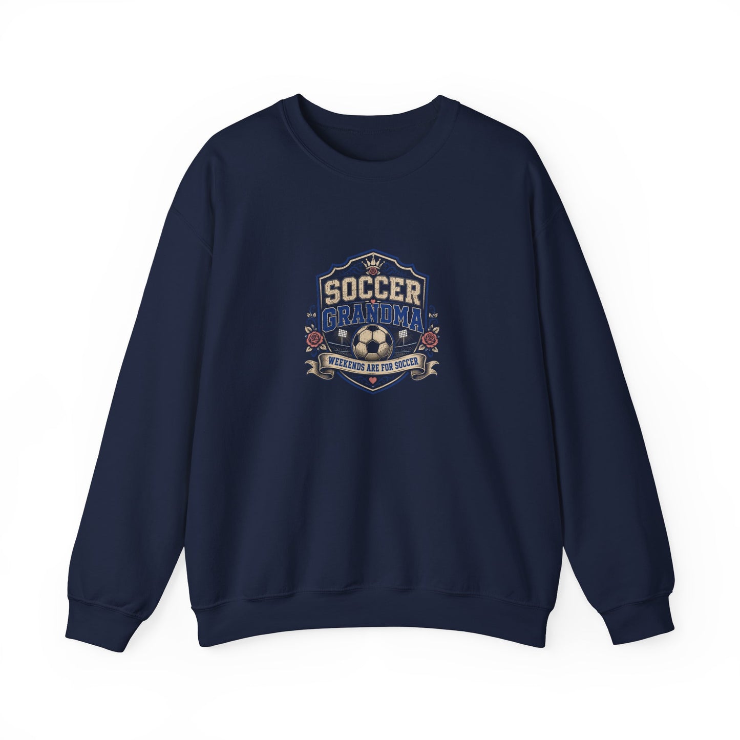 Soccer Grandma Crewneck Sweatshirt – Soccer Mom/Grandma Badge Design