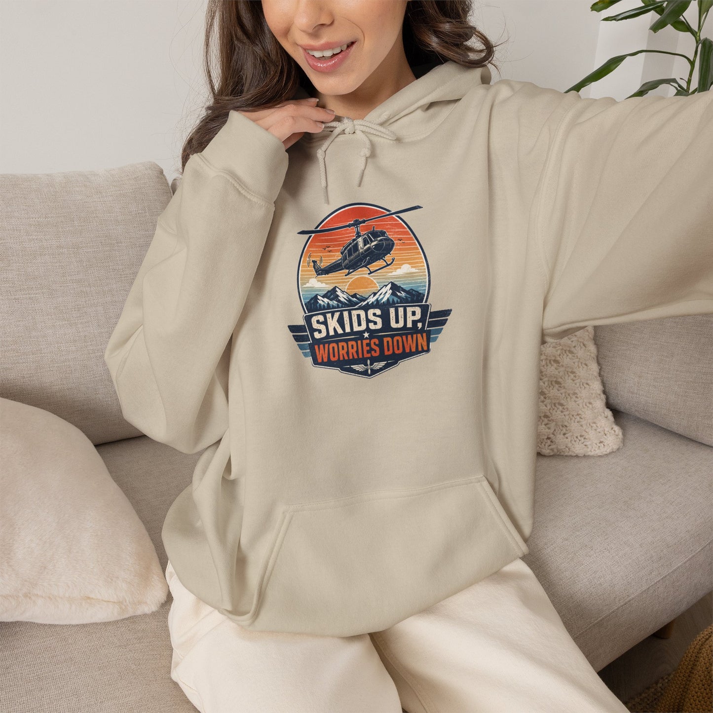 Skis Up Worries Down Hoodie HEMS Hoodie