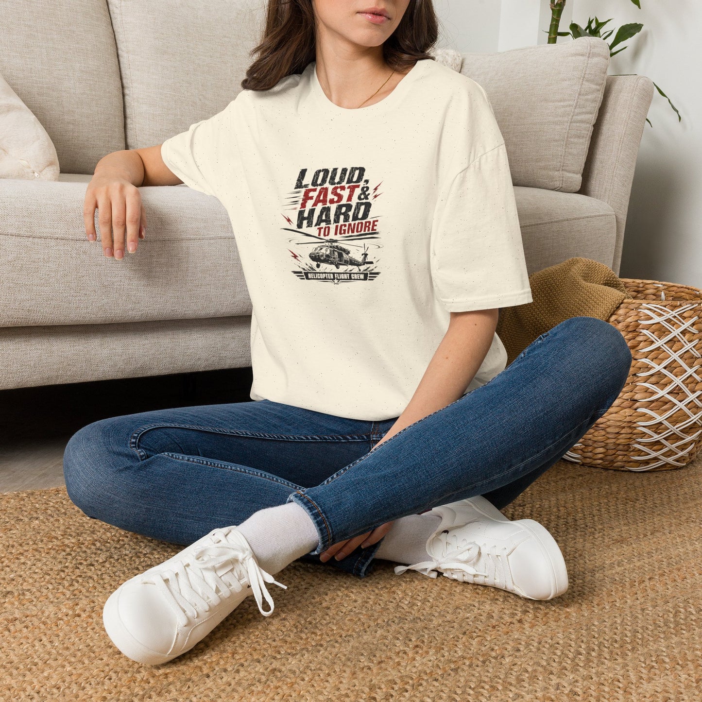 Helicopter T-Shirt — "Loud, Fast & Hard to Ignore" Aviation Tee