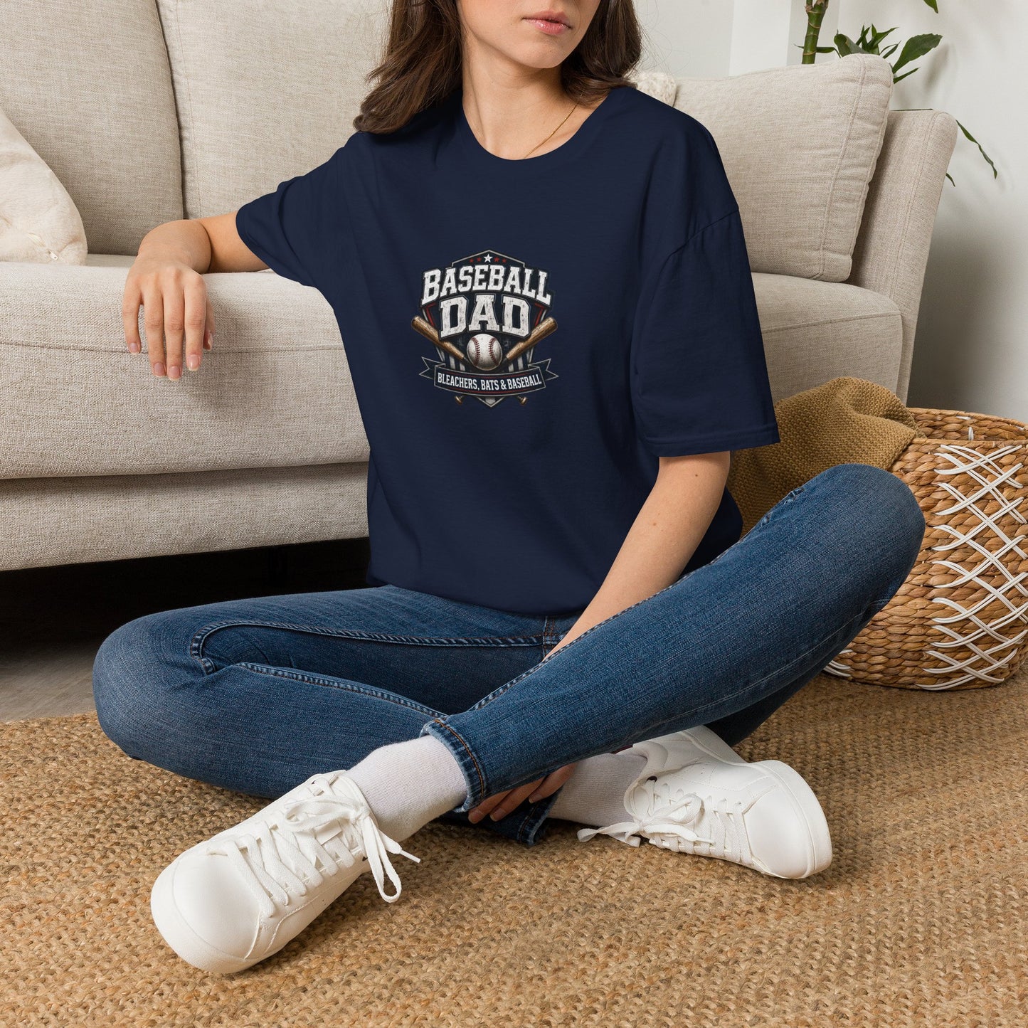 Baseball Dad T-Shirt — Stands, Bats & Baseball Design