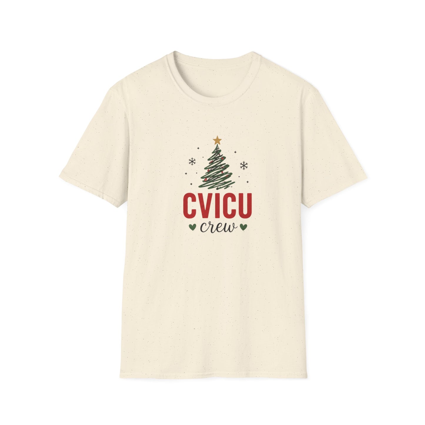 CVICU Crew Christmas T-Shirt — Holiday Cardio ICU Nurse Tee