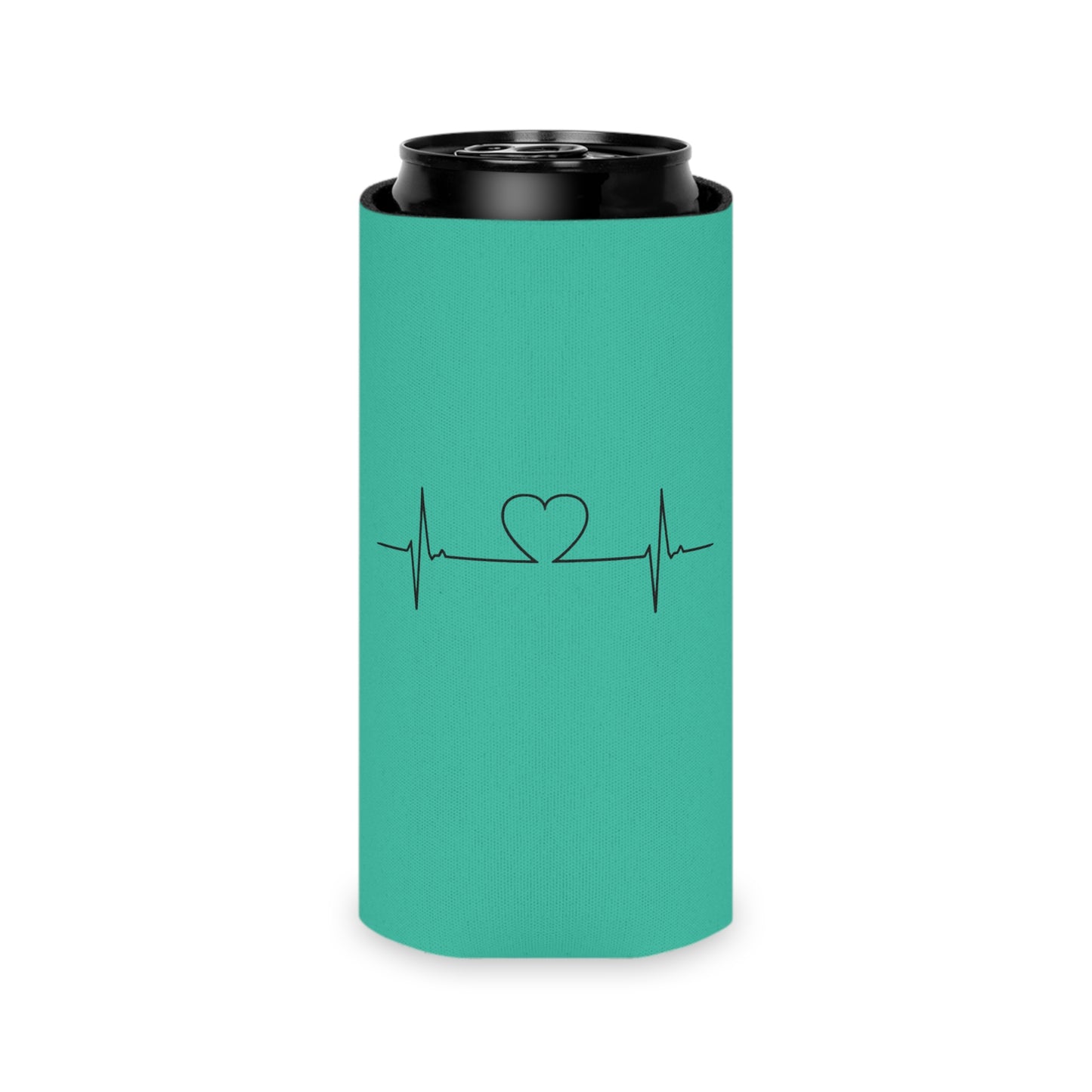 Rotor Life Can Cooler — Helicopter Pilot Drink Koozie with Heartbeat Design