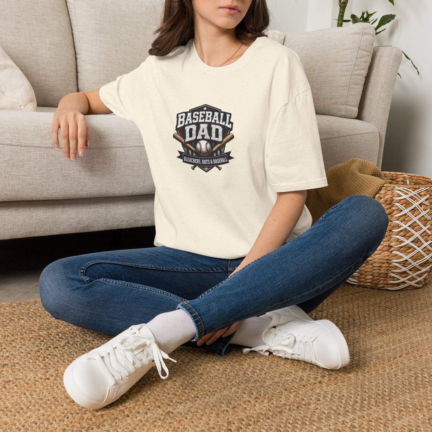 Baseball Dad T-Shirt — Stands, Bats & Baseball Design
