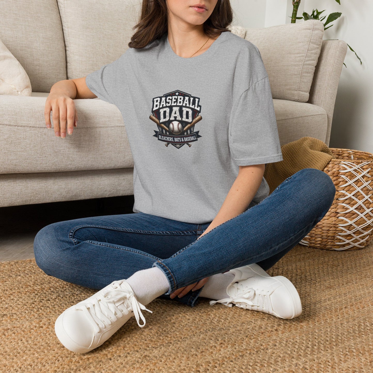 Baseball Dad T-Shirt — Stands, Bats & Baseball Design