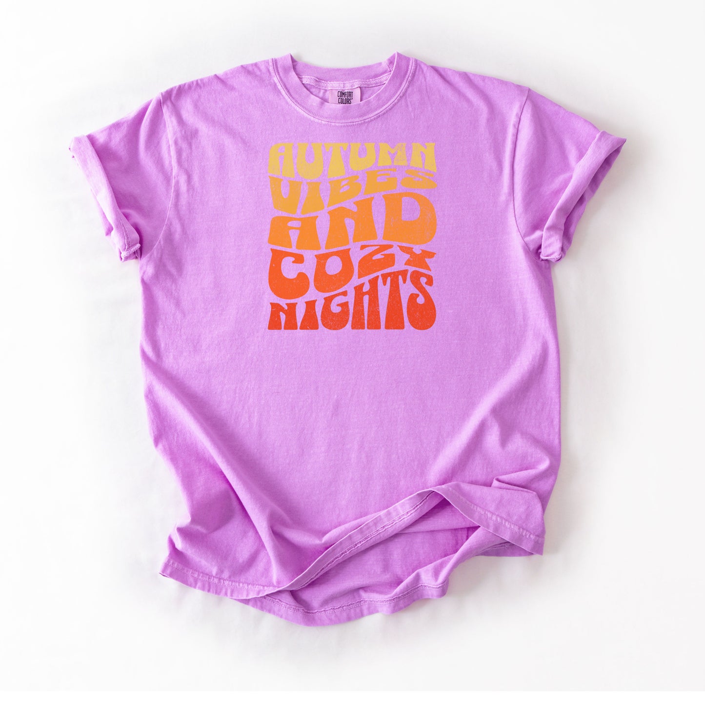Autumn Vibes And Cozy Nights T-shirt, Womens fall tshirt, Cozy womens tshirt, Fall vibes, Oversized Tshirt, Womens Comfy shirts