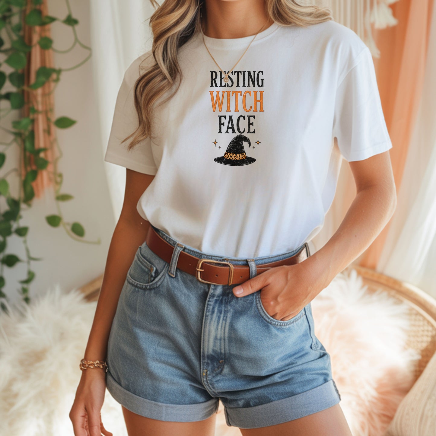 Comfort Colors, Resting witch face Tshirt, Funny halloween shirt, witch tshirt, womens funny halloween shirt, comfy halloween shirt
