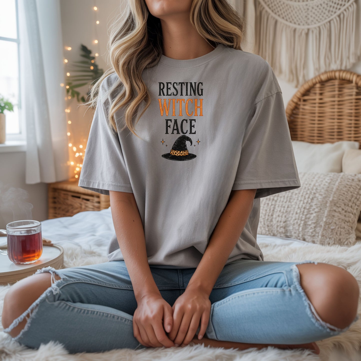 Comfort Colors, Resting witch face Tshirt, Funny halloween shirt, witch tshirt, womens funny halloween shirt, comfy halloween shirt