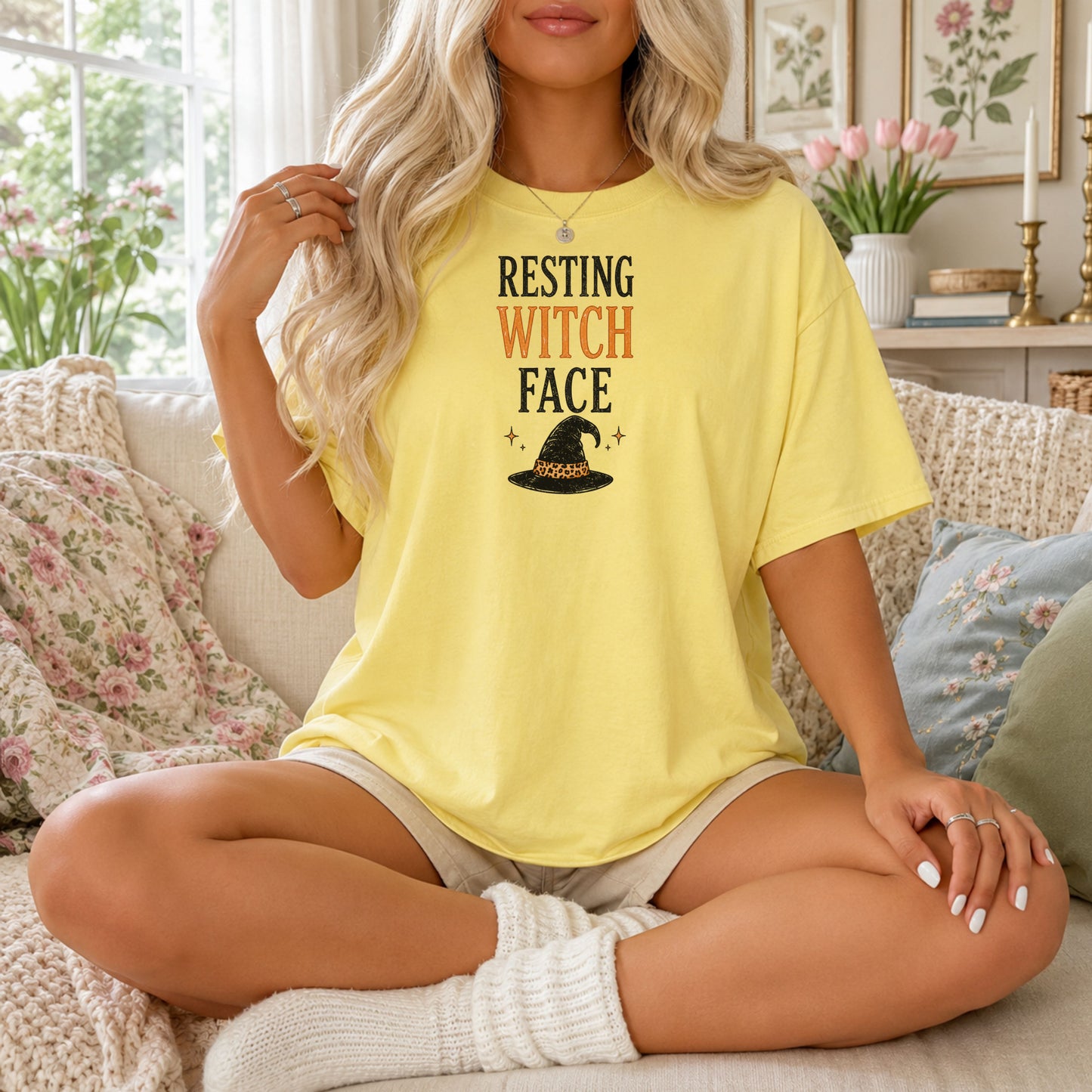 Comfort Colors, Resting witch face Tshirt, Funny halloween shirt, witch tshirt, womens funny halloween shirt, comfy halloween shirt