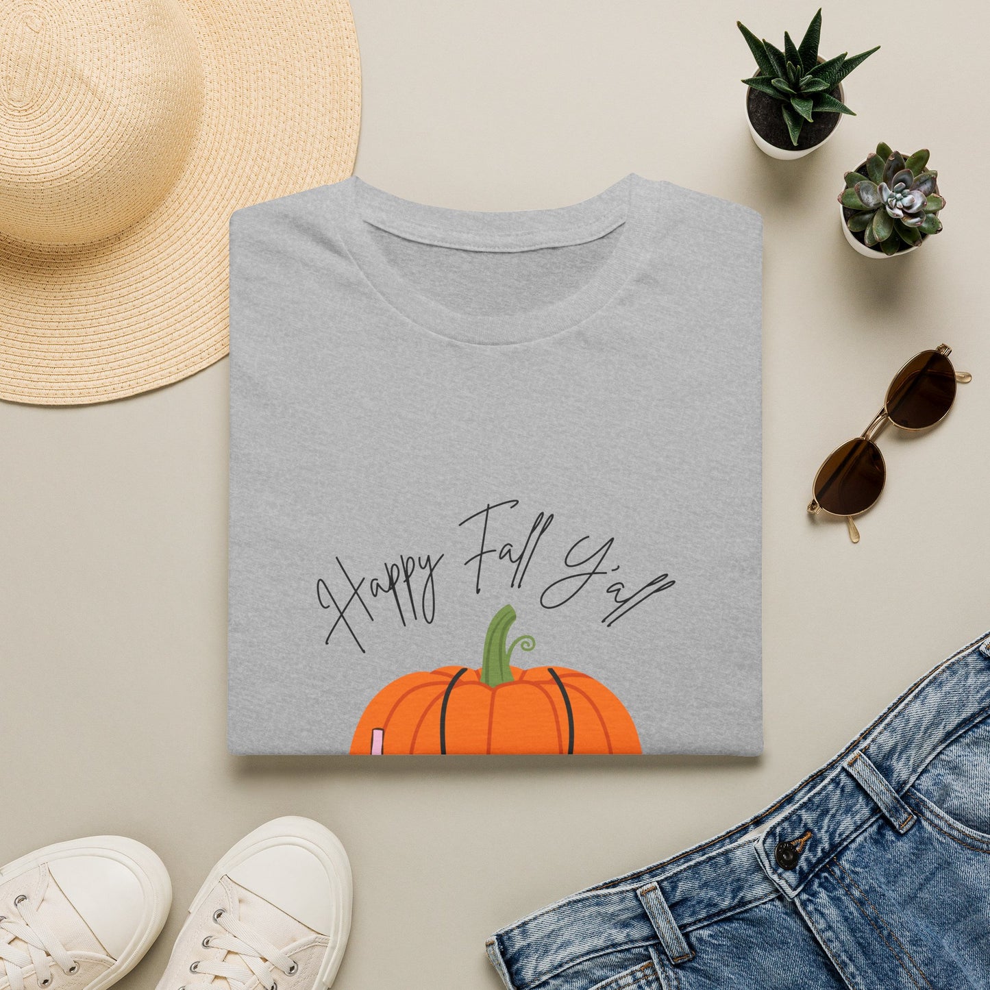 Happy Fall Y'all Pumpkin T-Shirt