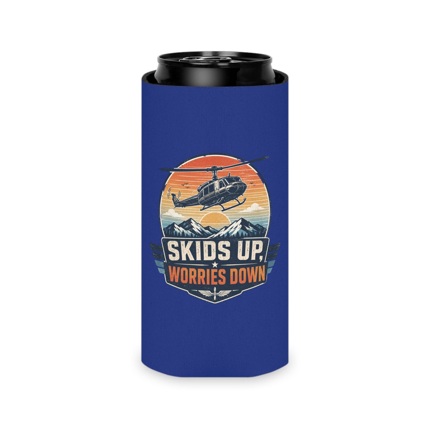 Can Cooler — "Skids Up, Worries Down" Helicopter Camp Cooler