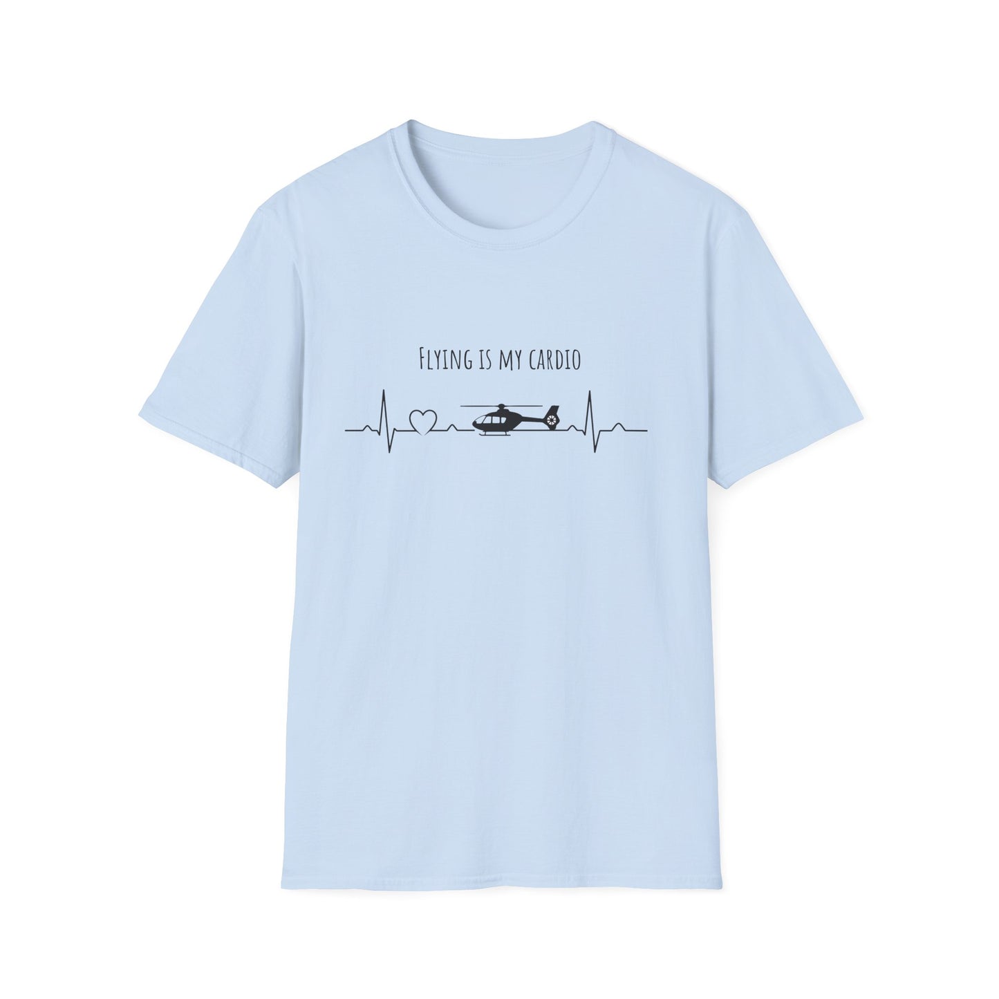 Flying Is My Cardio Helicopter T-Shirt — Pilot & Aviation Lover Tee