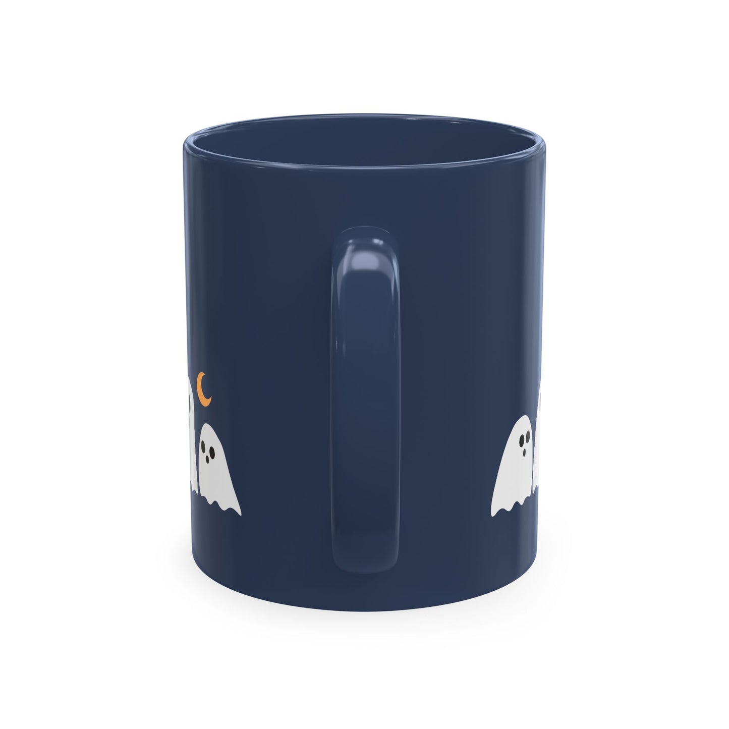 Momster Ceramic Mug — Halloween Mom Coffee Cup with Ghosts & Bat