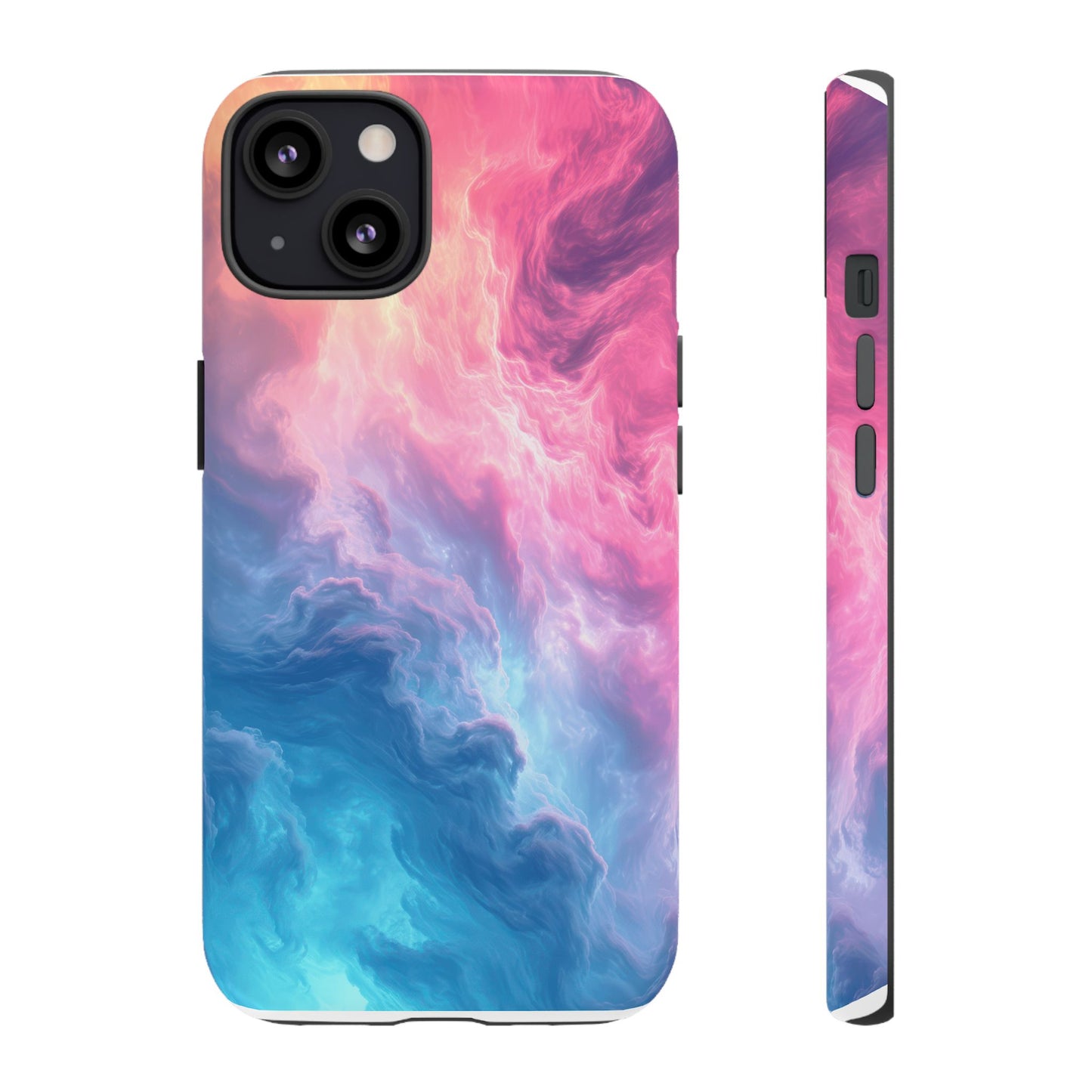 Pink Blue Nebula Phone Case, Tough Phone Case, clouds, pretty cloud case, girly phone case, iphone case, samsung phone case, sky view