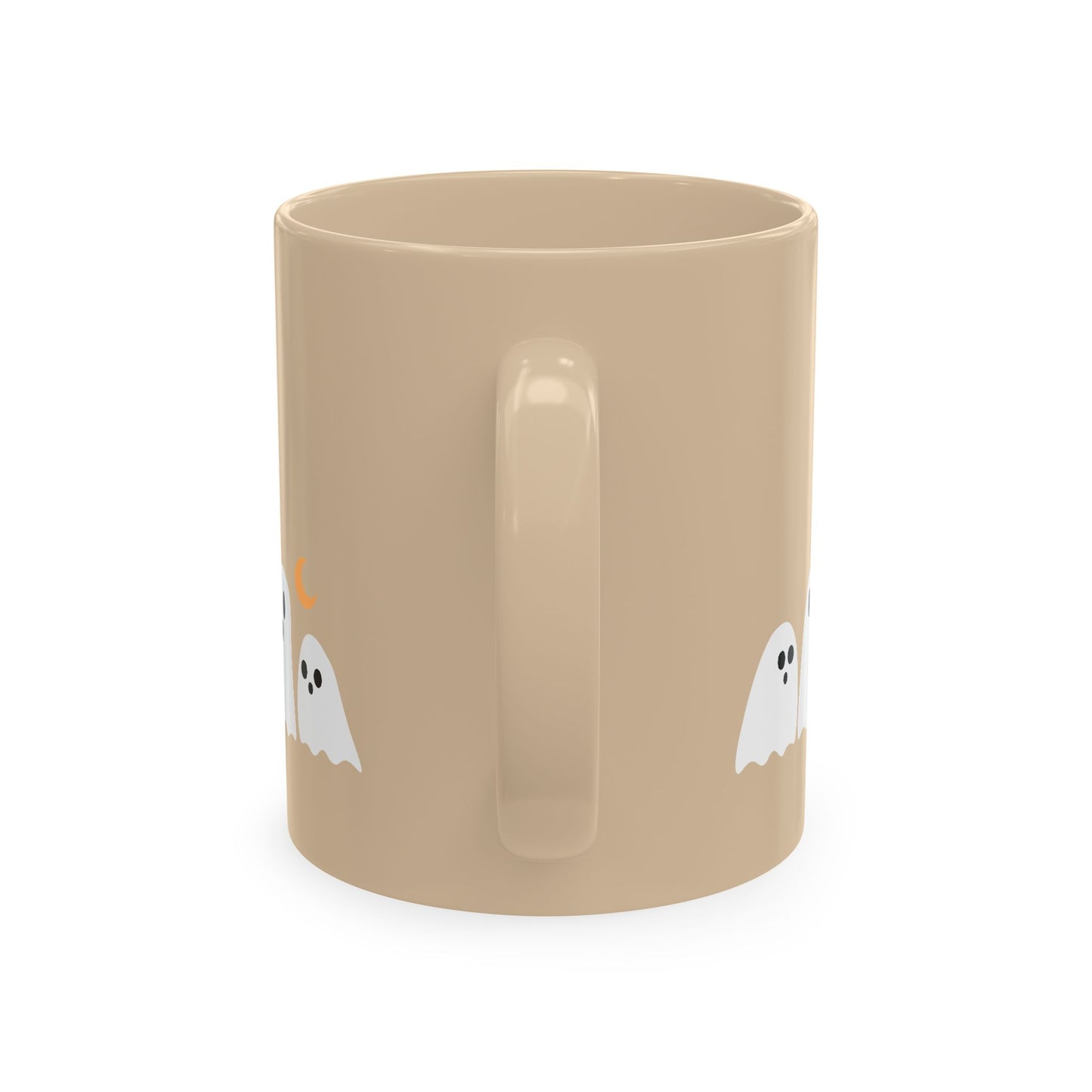 Momster Ceramic Mug — Halloween Mom Coffee Cup with Ghosts & Bat