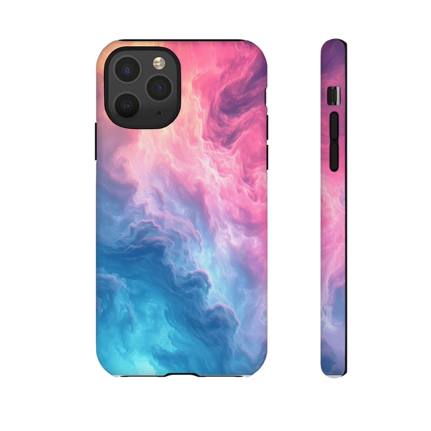 Pink Blue Nebula Phone Case, Tough Phone Case, clouds, pretty cloud case, girly phone case, iphone case, samsung phone case, sky view