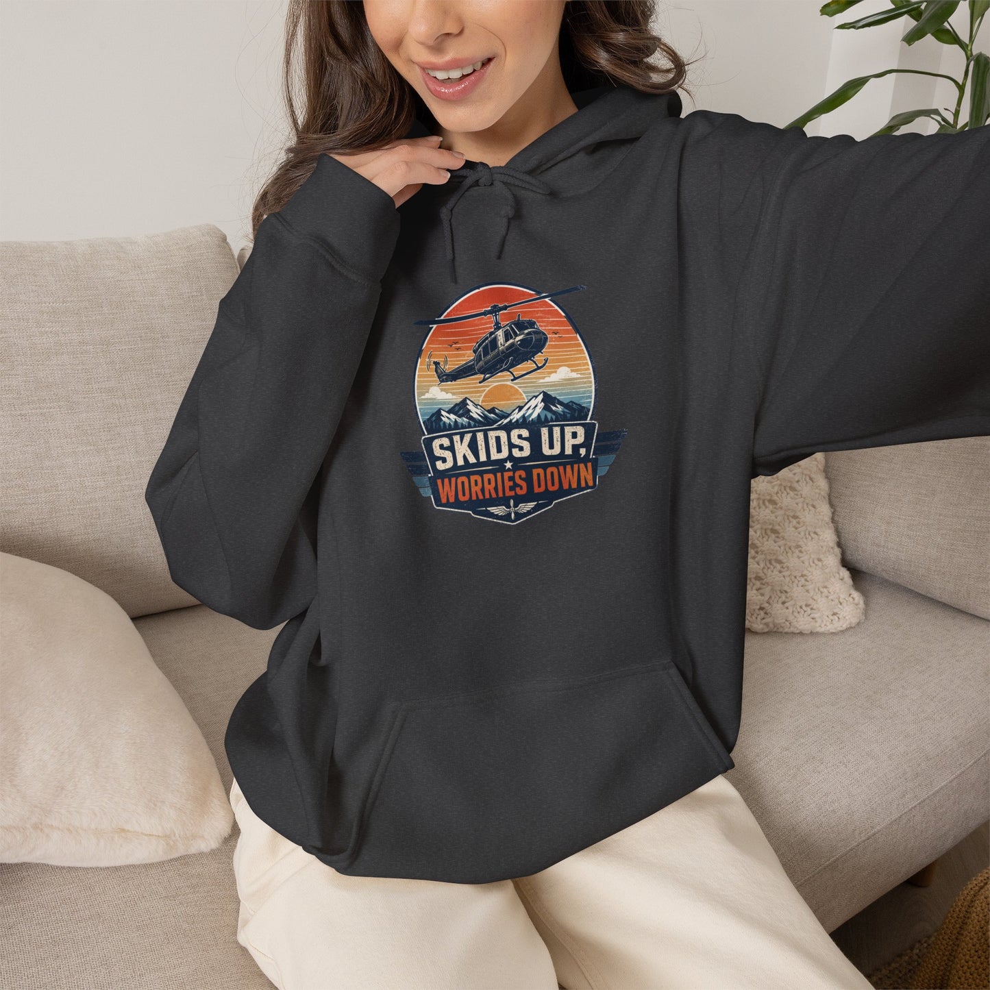 Skis Up Worries Down Hoodie HEMS Hoodie