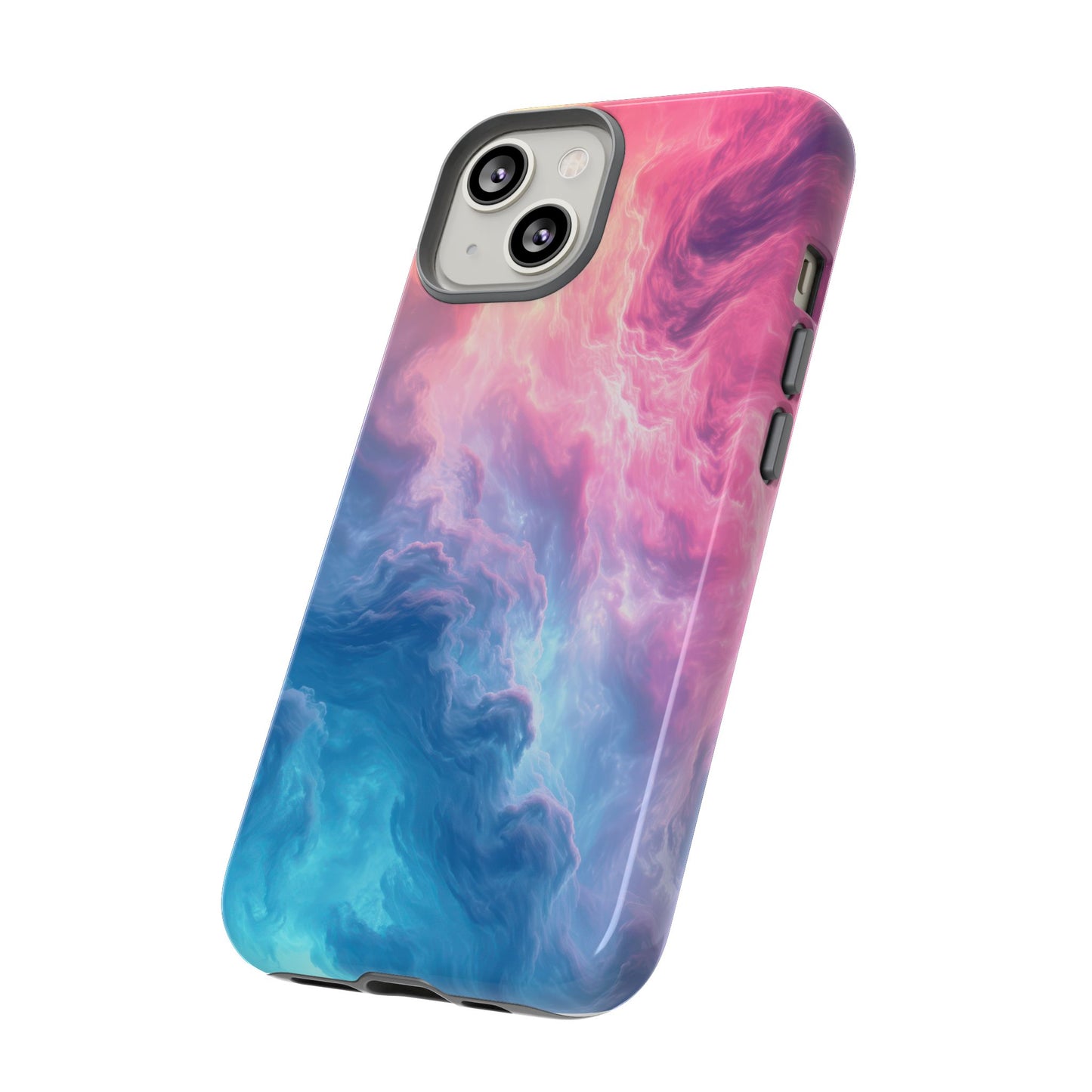 Pink Blue Nebula Phone Case, Tough Phone Case, clouds, pretty cloud case, girly phone case, iphone case, samsung phone case, sky view