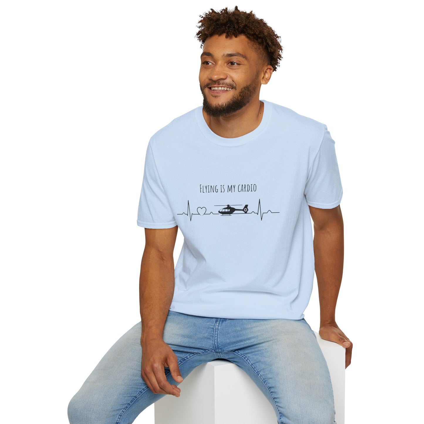Flying Is My Cardio Helicopter T-Shirt — Pilot & Aviation Lover Tee