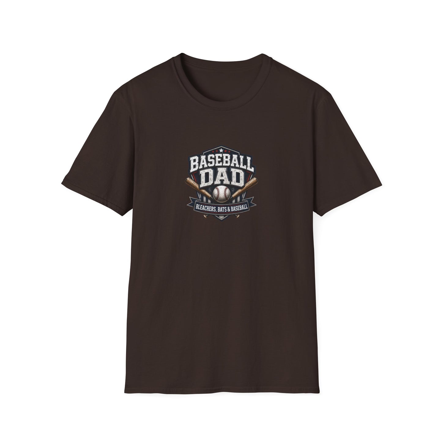 Baseball Dad T-Shirt — Stands, Bats & Baseball Design