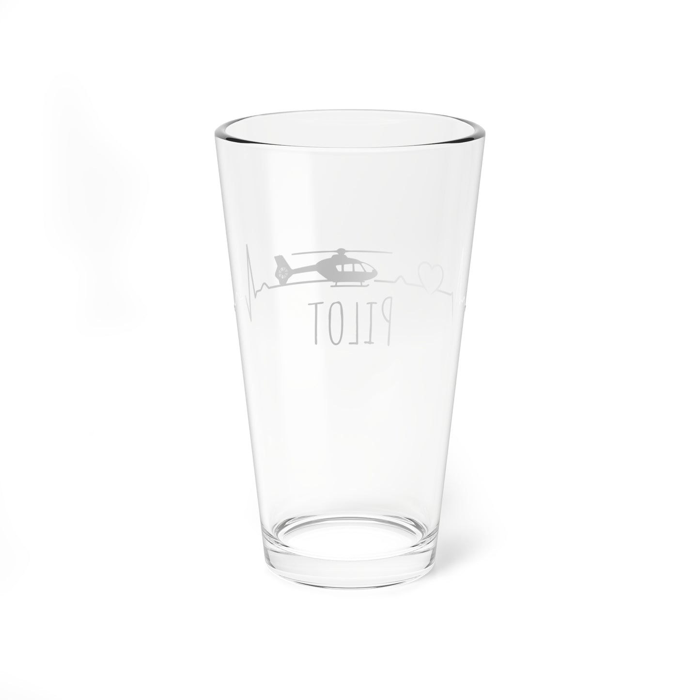 Pilot Heartbeat Mixing Glass — 16oz Helicopter Drink Pint