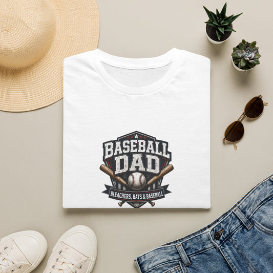 Baseball Dad T-Shirt — Stands, Bats & Baseball Design
