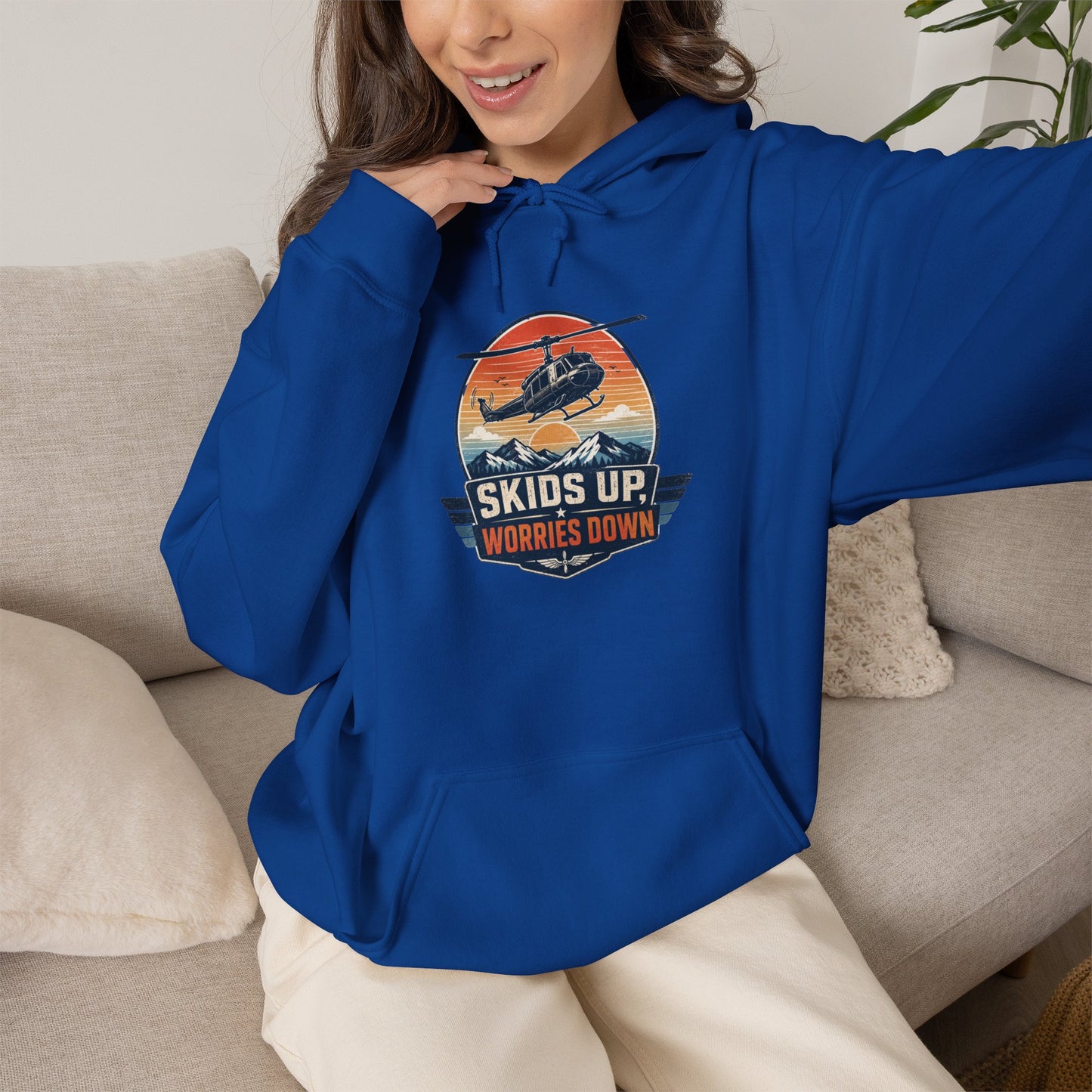 Skis Up Worries Down Hoodie HEMS Hoodie
